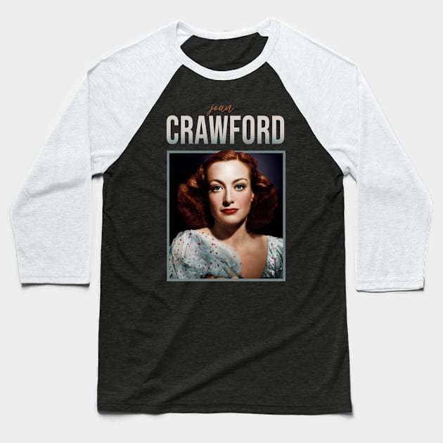 Bette - Joan Crawford Baseball T-Shirt by jasmine ruth